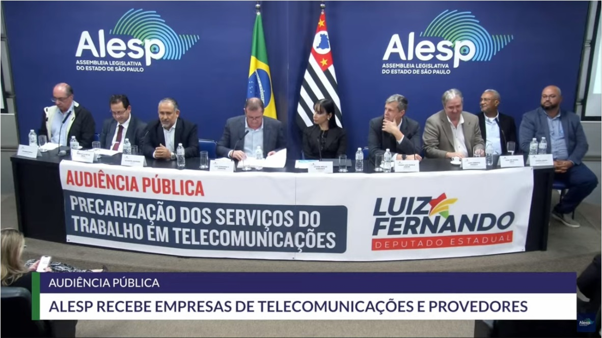 ALESP realiza audiência Pública sobre a precarização do trabalho em telecomunicação