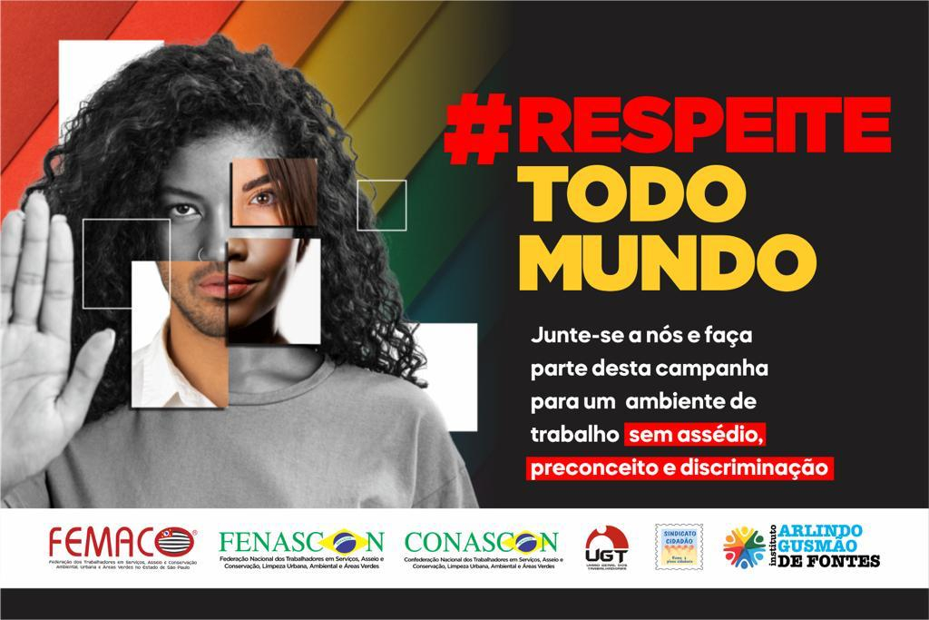 RespeiteTodoMundo: Femaco promoverá campanha contra assédio, discriminação e preconceito. Lançamento acontecerá na Alesp, no próximo dia 28
