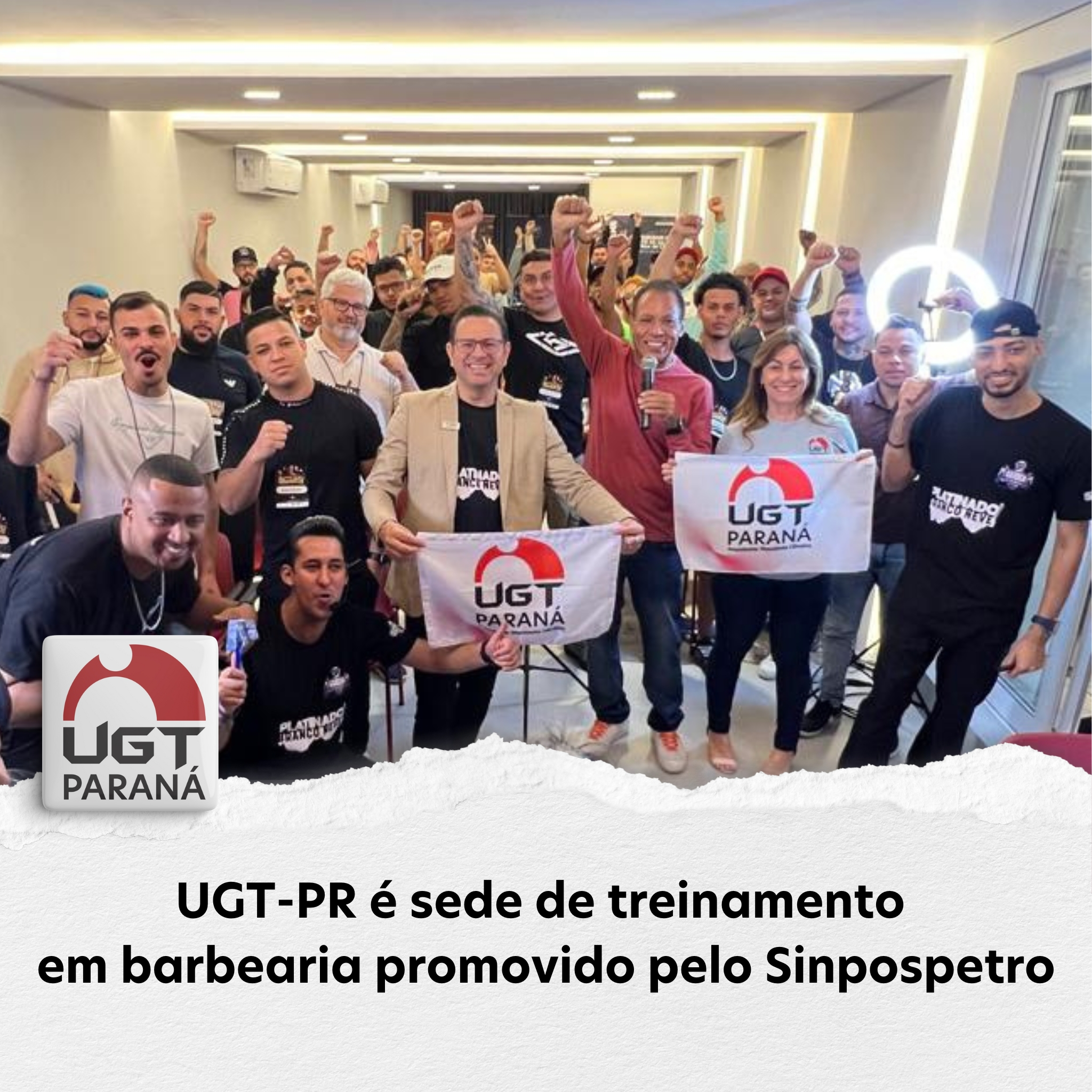 UGT-PR é sede de treinamento em barbearia promovido pelo Sinpospetro