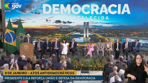 Ricardo Patah celebra a democracia em evento no Palácio do Planalto