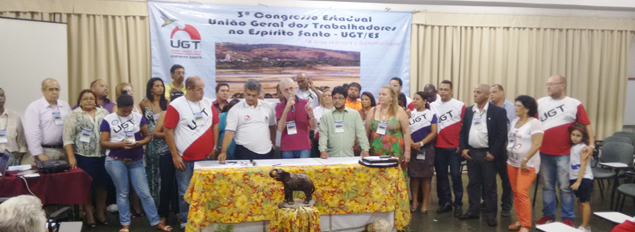 3º Congresso da UGT Espírito Santo discute crise hídrica e reelege Ari George como presidente