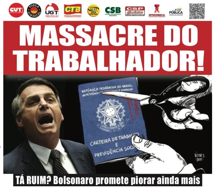 Boletim das centrais mostra prejuízos para trabalhadores sob Bolsonaro