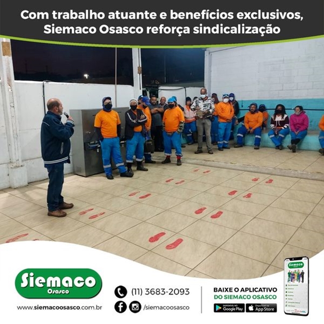 Com trabalho e benefícios exclusivos, SIEMACO OSASCO reforça sindicalização