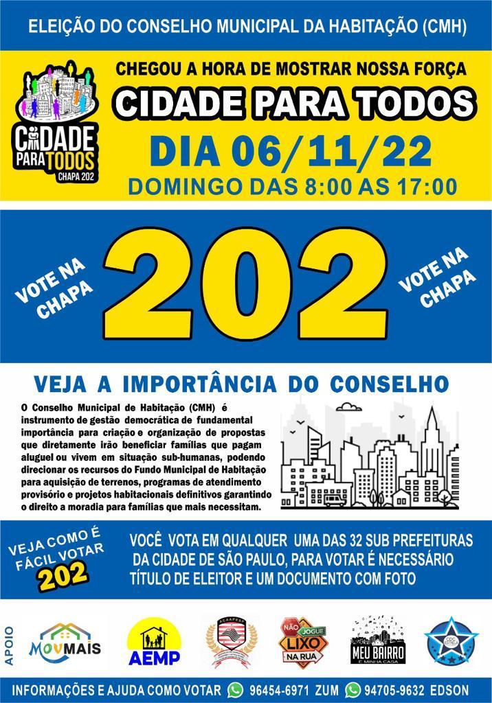 ELEIÇÃO CONSELHO MUNICIPAL DE HABITAÇÃO