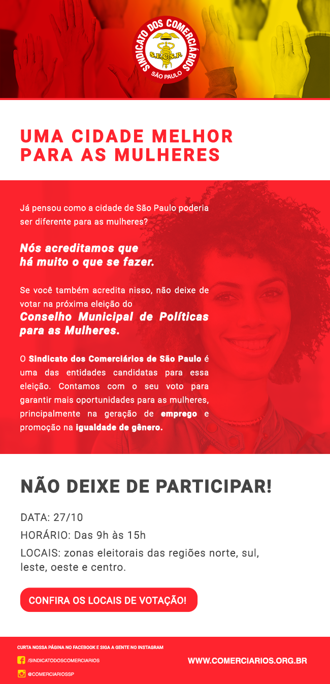 Eleição do Conselho Municipal de Políticas para as Mulheres