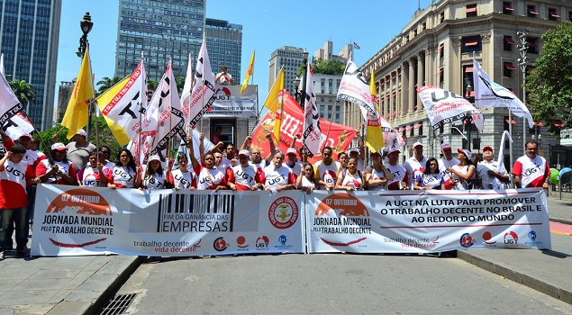 Em todo o País UGT promove ações em comemoração ao Dia Mundial pelo Trabalho Decente