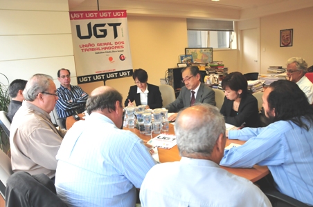 Executivos da  Fundação JILAF  do Japão visitam UGT