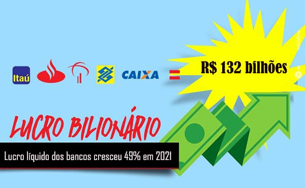 LUCRO LÍQUIDO DOS BANCOS CRESCEU 49% EM 2021, APONTA BC