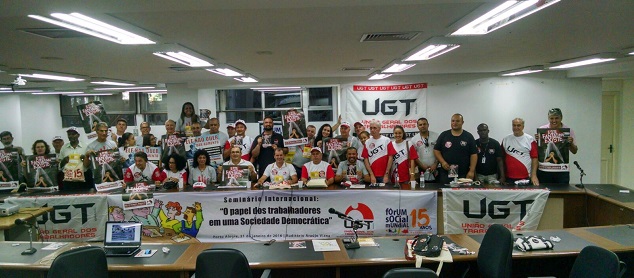 Lançamento de campanha contra assédio moral marca UGT em Fórum Social Mundial 2016