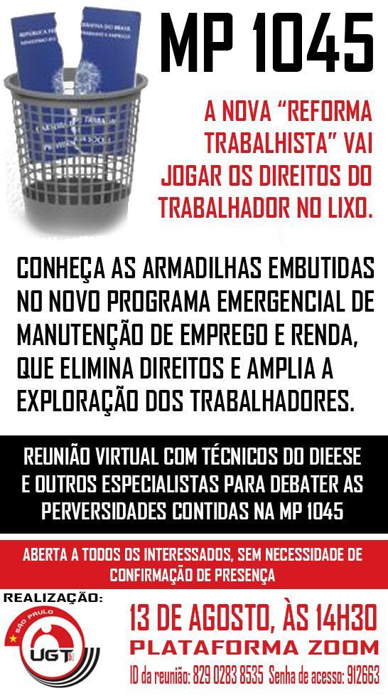 MP 1045: A nova reforma trabalhista vai jogar os direitos dos trabalhadores no lixo