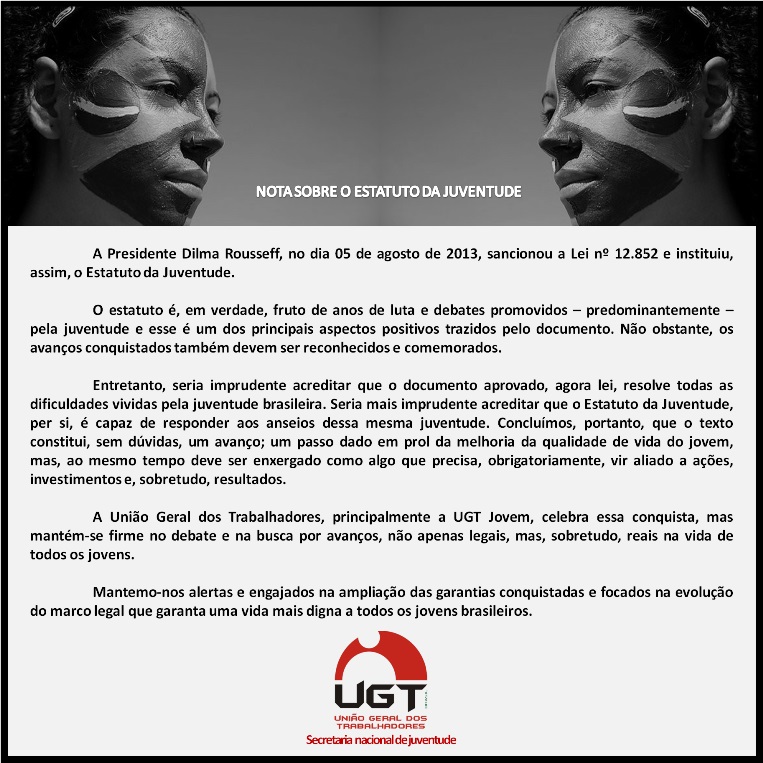 Nota da Secretaria de Juventude da UGT sobre a aprovação do estatuto