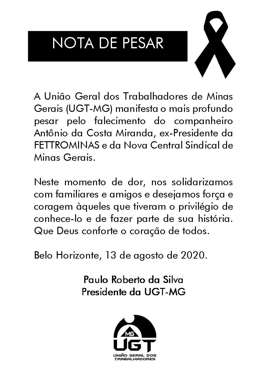 UGT Minas - Notícias