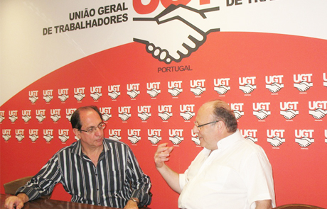 Ricardo Patah se reúne com Secretário Geral da UGT Portugal