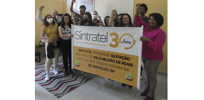 Sintratel paga 1,6 milhão de reais em verbas rescisórias a trabalhadores (as) da BS Serviços-SP