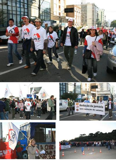 UGT RS promoveu caminhada no Dia Nacional de Luta