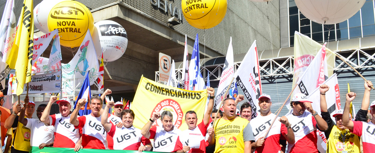 UGT e Centrais Sindicais estão nas ruas contra o PL da Terceirização