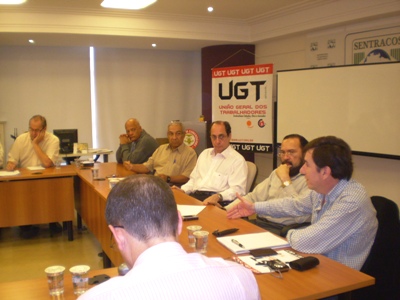 UGT recebe secretário da Coordenadora de Centrais do Cone-Sul